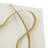 White Metal Abstract Overlapping Lines Home Wall Decor with White Backing,-155559407