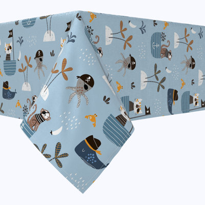 Rectangular Tablecloth, 100% Cotton, 52X104", Pirate Design