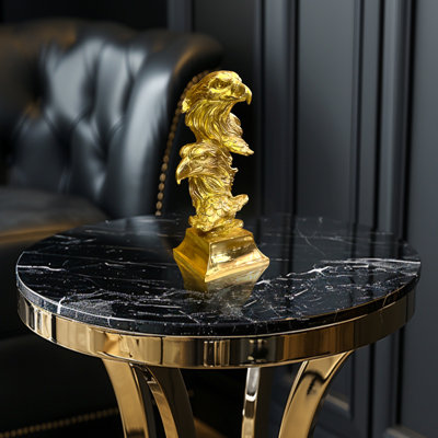 Sculpture Golden Golden Eagle - un chef-d'œuvre italien fait à la main en laiton et bronze