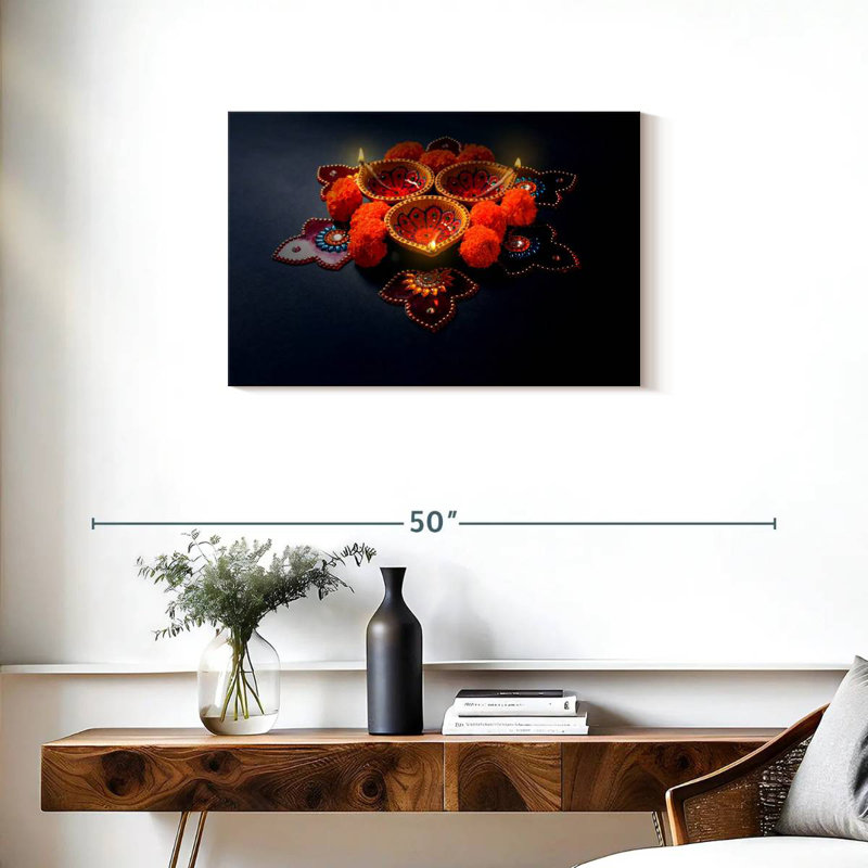 Adella Bejeweled Diwali Lamps, 20" H x 30" W