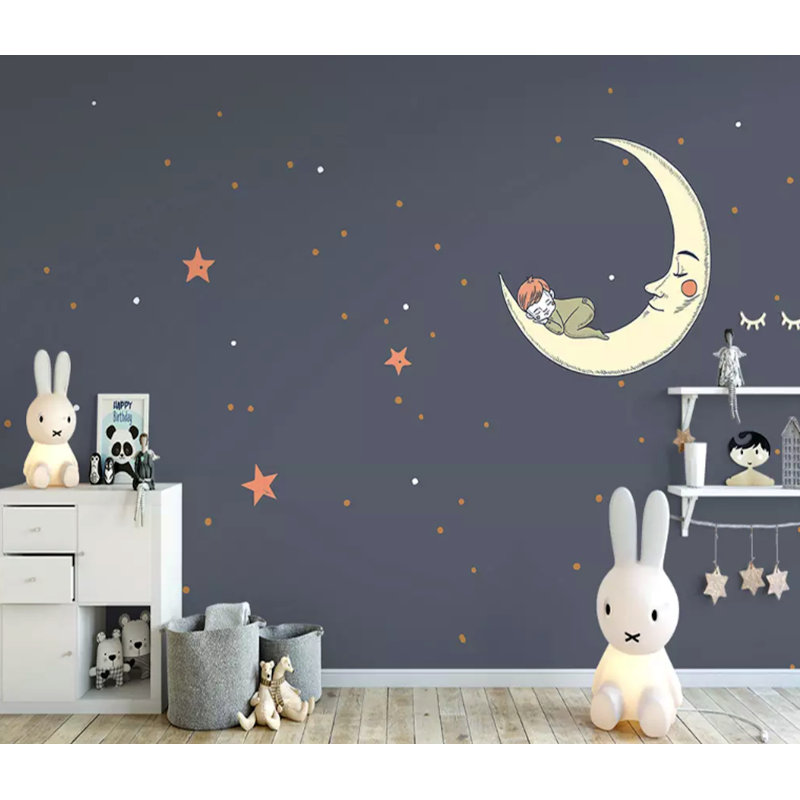 Papier peint amovible Little Little Moon, L 35,04 po x l 55 po