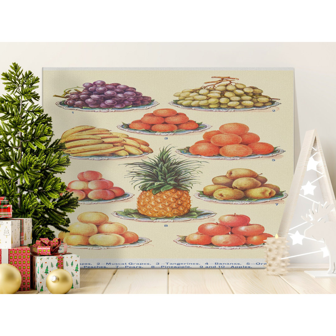Vintage Dessert Fruit Botanical Canvas Print