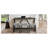 59 Inch Bar Table, Dining Table, Sofa Table with Power Outlet, 3 Upholstered Stools, 4 Piece Bar Table and Chair Set for Living Room, Dining Room, Kitchen-1384934579-1384934582
