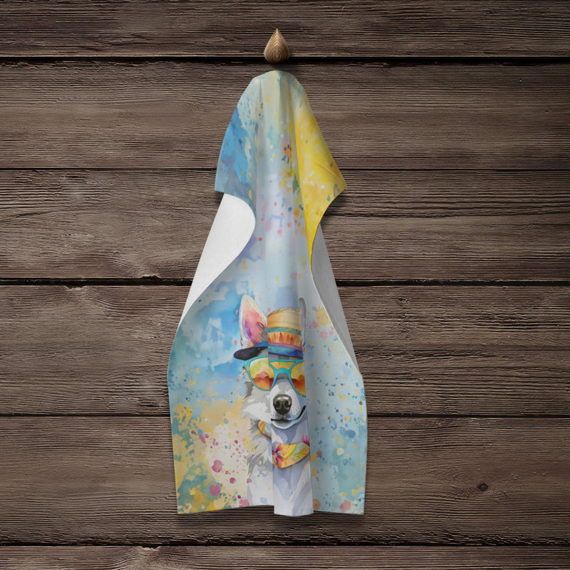 Alaskan Klee Kai Hippie Dawg Kitchen Towel