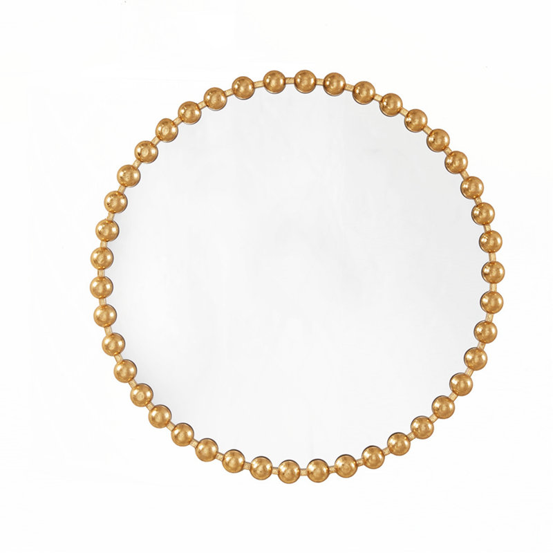Round Wall Mirror 36"D, Gold, 36" x 36"