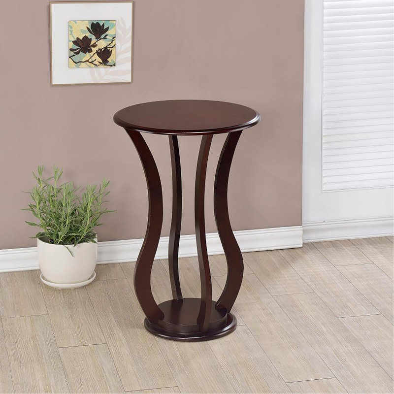 Table d'appoint ronde avec plateau en faux marbre, Rouge