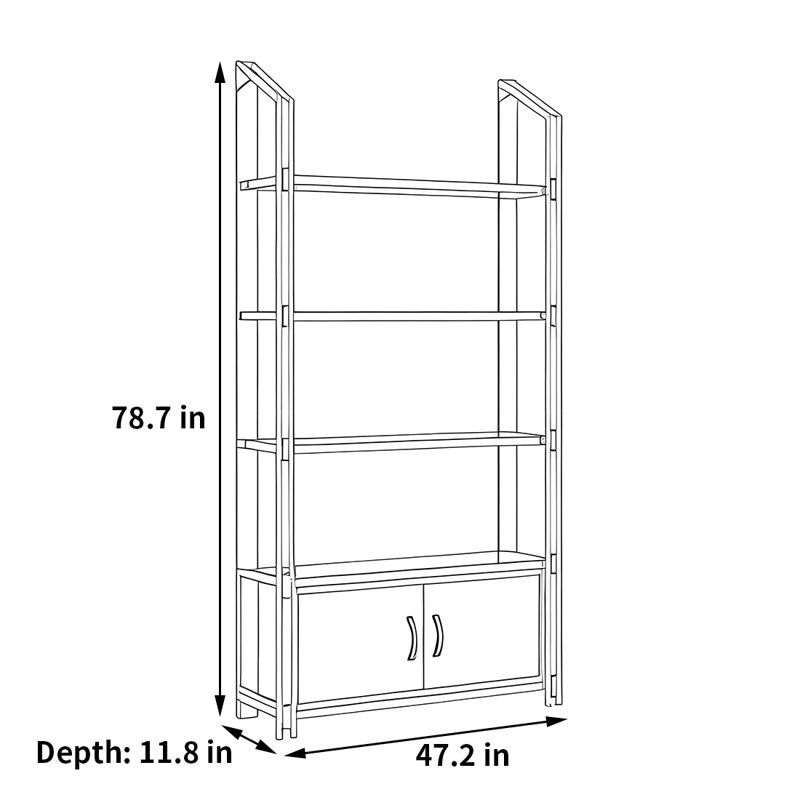 Bottesford, (4 tablettes) H 78,7 po x l 47,2 po x P 11,8 po, Blanc