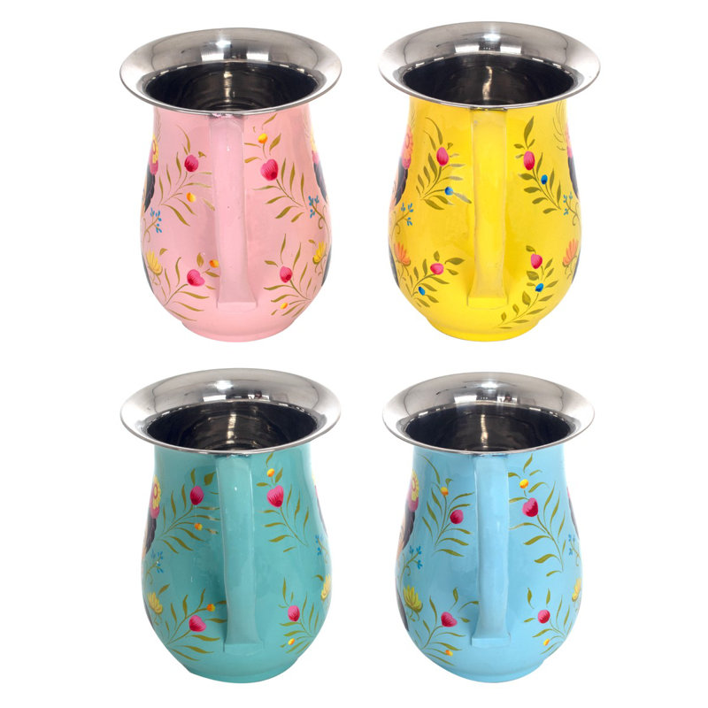 Advithi By SIGRIS 4-Piece Multicolor Enameled Metal Pitcher 18 * 14 * 18Cm Set Of 4 Pitchers