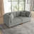 Seemab 2 - Piece Upholstered Corduroy Modular Sectional with Pillow Back and Solid Wood Legs-420836736