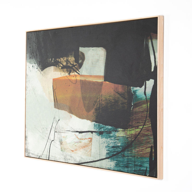 Shadow Painting by Dan Hobday, 36" H x 48" W x 2" D, Light Brown Floater Framed