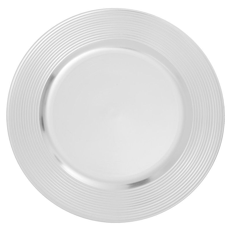 Bonita Solid Colour Charger, Silver