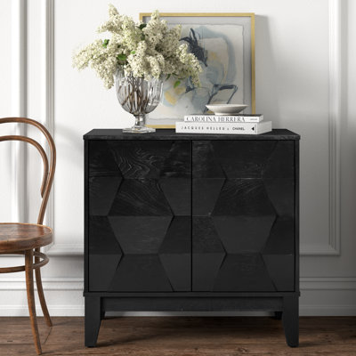 Isabele 2-Door Rectangle Solid and Manufactured Wood Accent Cabinet