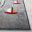 HildrethTurquoise/Gray/Red Area Rug-2074642595