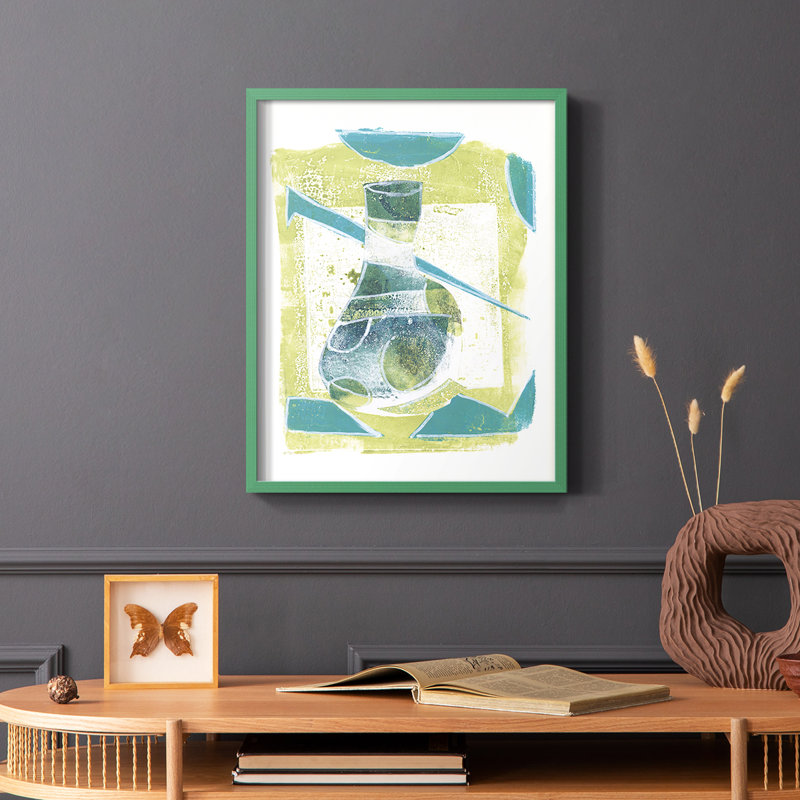 Jubilee Jugs VI Framed Print - Solid Wood, Green, 28" H x 22" W