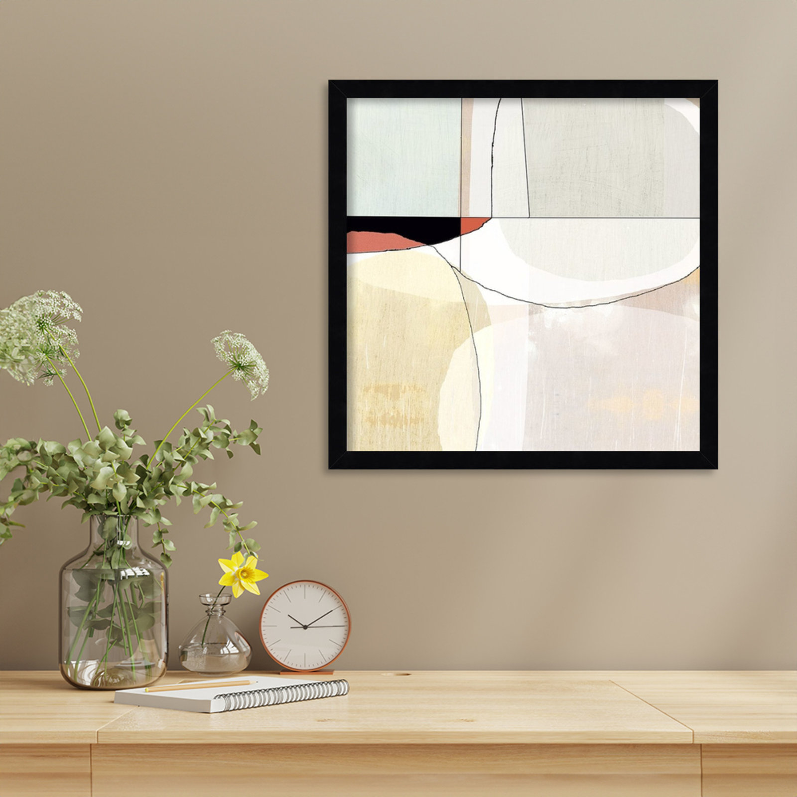 Flagler "Beholder III" Print by Sisa Jasper, 17" H x 17" W, Black