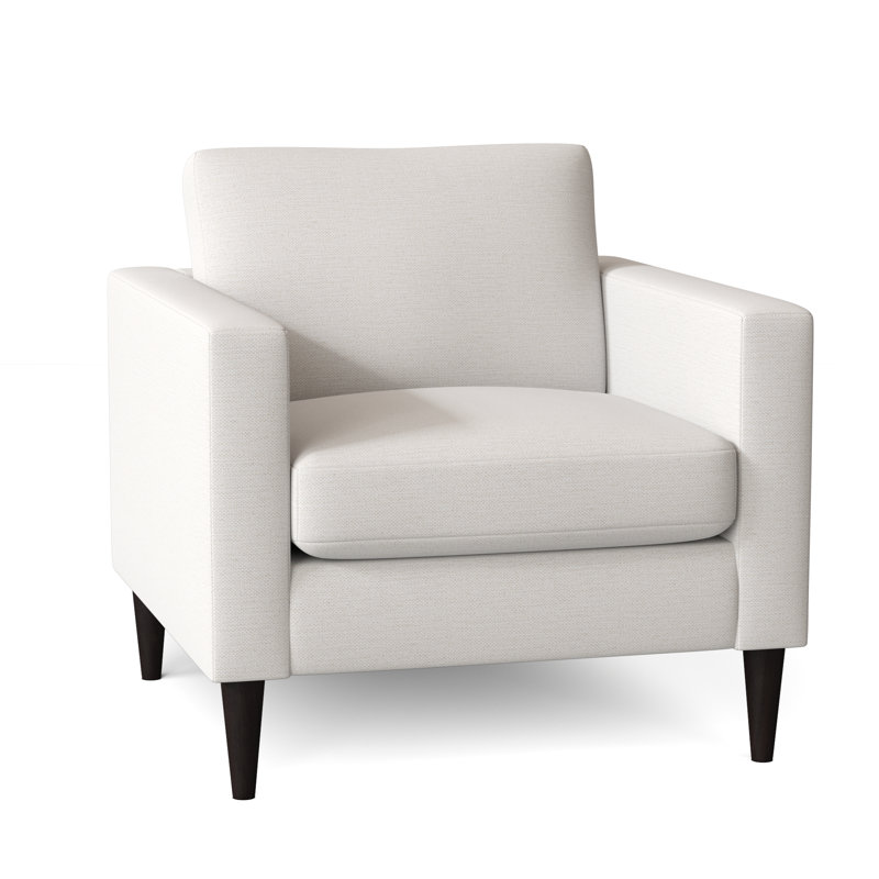 Trafton Upholstered Club Chair, Espresso, Snow Ivory Performance