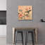 Art mural en verre épique «Les Fleurs 1» par Dusza, 24 po x 24 po-694094032