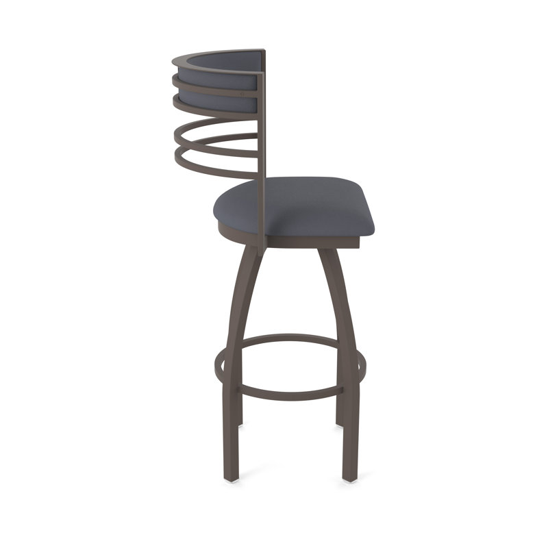 Hunter Swivel Stool, Vinyle - Tempête de galop, Bronze, Tabouret de bar (siège d'une hauteur de 36 po)