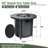 30-Inch Round Propane Fire Pit Table with 50,000 BTU Heat Output for Patio and Garden, Compact and Stylish Design-190067575
