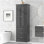 Grande armoire de rangement avec trois tiroirs pour salle de bain / bureau, noir