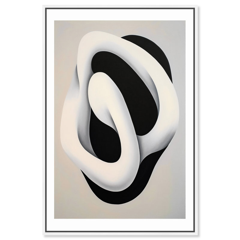 Art abstrait abstrait, "Abstract Design" par Notoriart, H 31 po x l 21 po, Cadre blanc