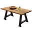Susan Teak Solid Wood Top Metal Base Dining Table-38567899-38655259