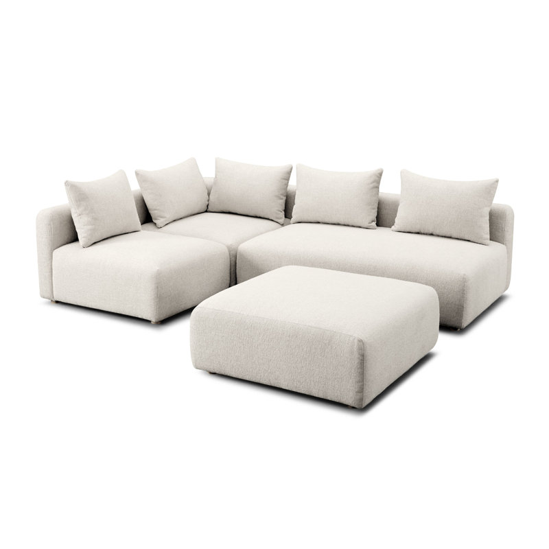 Canapé modulaire 4 pièces Tov Furniture Hangover, Crème texturé