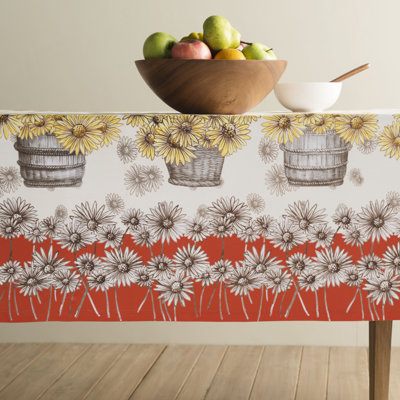 Floral 100% Cotton Tablecloth