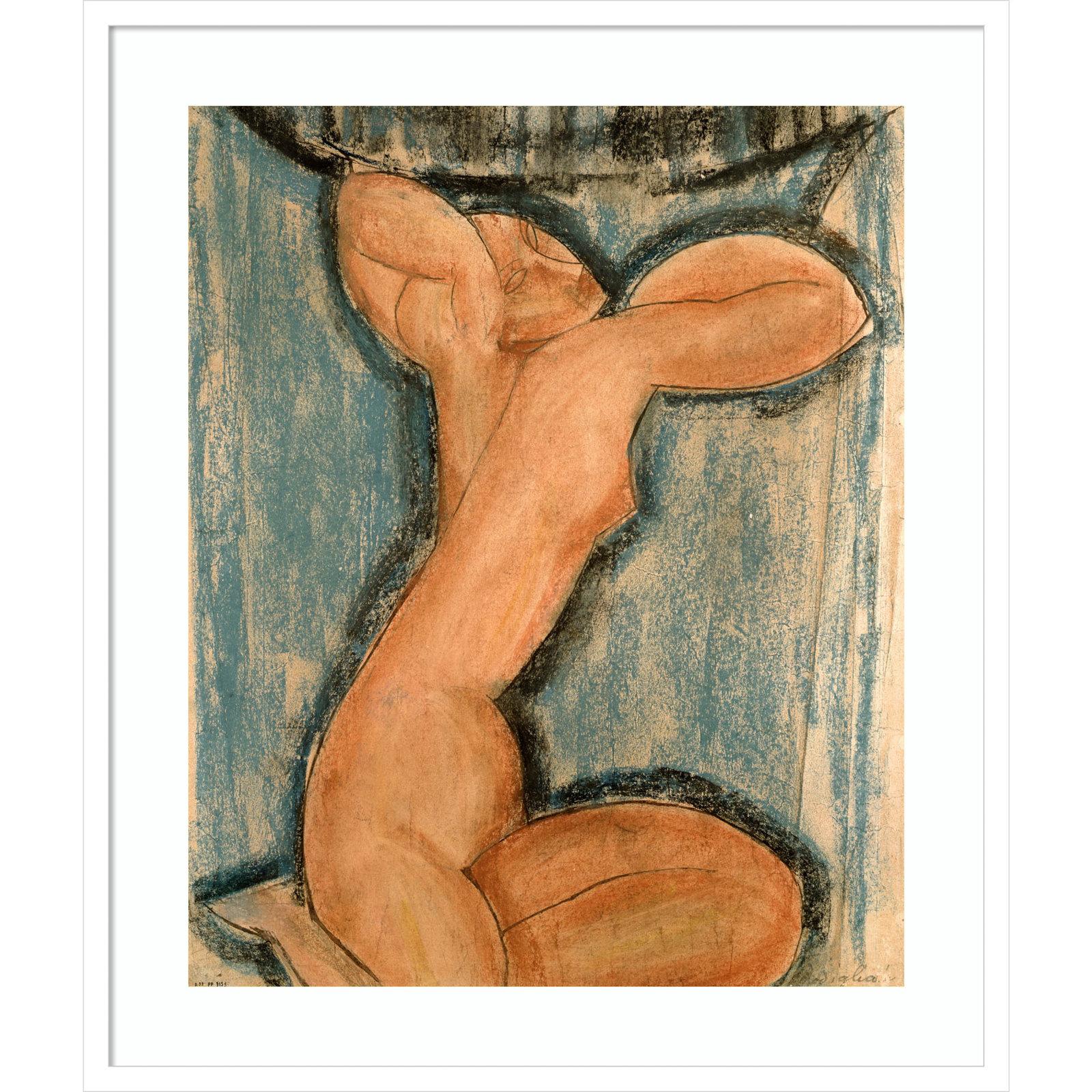 Oakden "Caryatid" Print, White, 33" H x 28" W