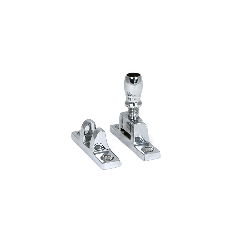 Mushroom Brighton Fastener - Narrow (Square), Polished Chrome