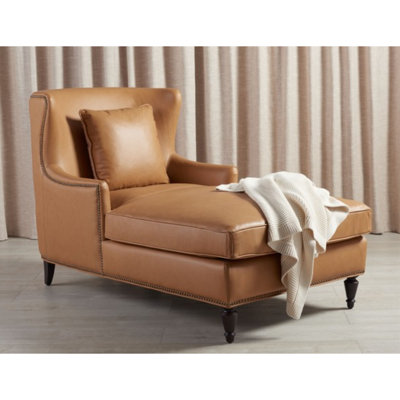 Chaise longue en cuir Paitlyn
