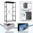 4 Drawer Dresser for Bedroom, Narrow Chest of Drawers, Wooden Top and Study Iron Frame 18"x37.5"-(WxH)