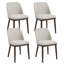 Modern Armless Upholstered Dining Chairs with Solid Wood Legs Side Accent Chair for Dining Room/Living Room-1264991093