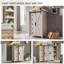 Commode 5 tiroirs avec porte de grange coulissante Charithra-163981130
