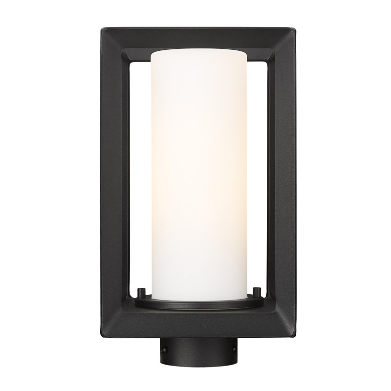 Tête de lanterne câblée 1 lumière H 13,25 po Axelle, Verre opale