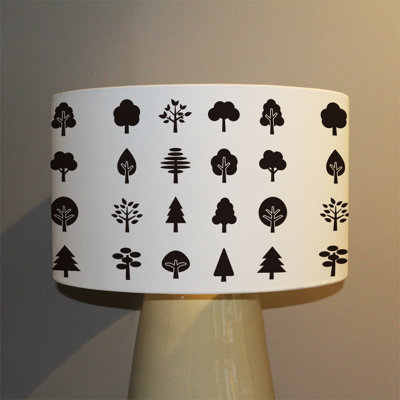 25 cm H Drum Canvas Lamp Shade ( Clip On )