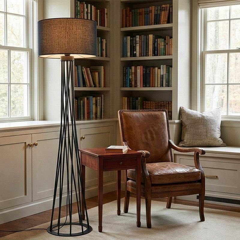 Yomara 62.99'' Novelty Floor Lamp, Black