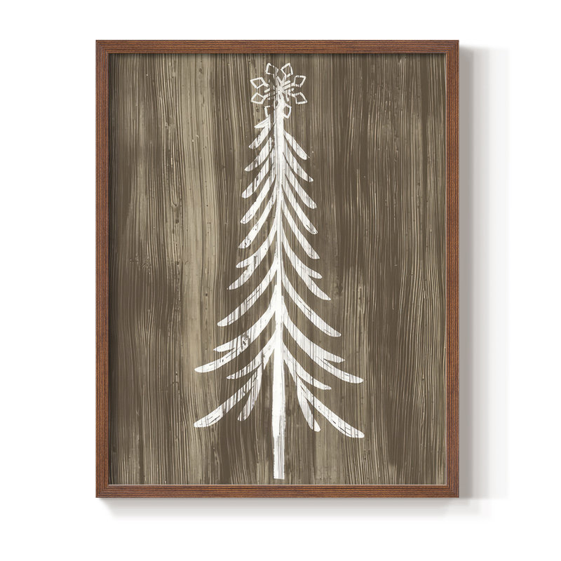 Impression encadrée Barnwood Wonderland - bois massif, H 21 po x l 17 po, Noyer