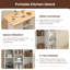 Îlot de cuisine mobile 42 "avec abattant, bar à roulettes avec armoire de rangement et roulettes verrouillables-1464985658