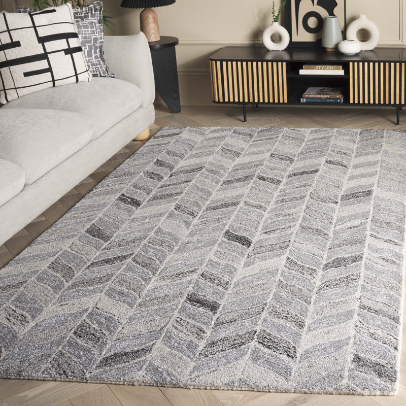 Nit Hand Tufted Performance Chevron Rug, Rectangle 5' x 8'
