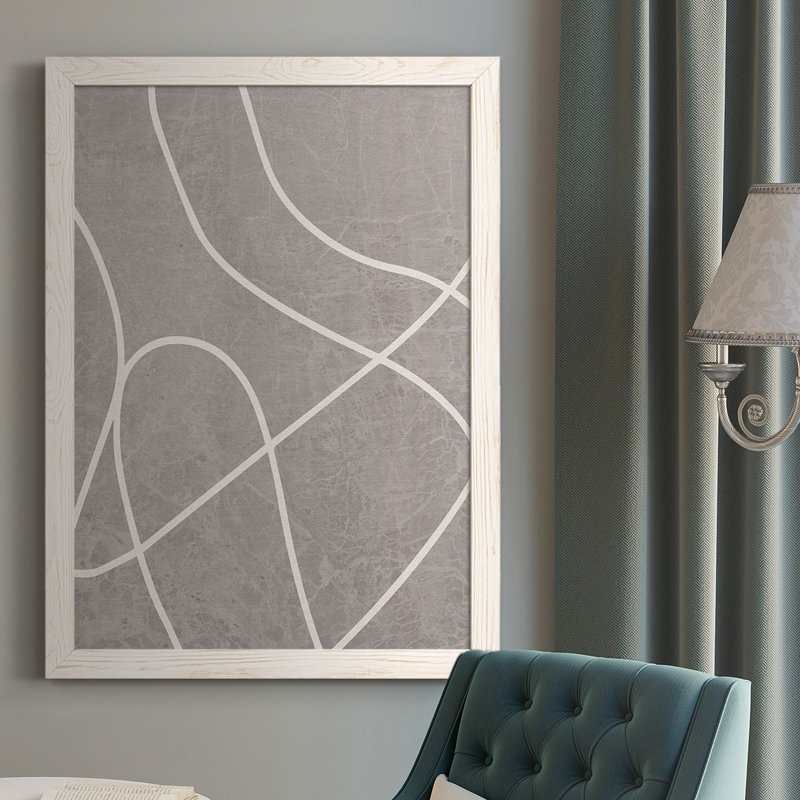 Ebensburg Fissures I, reproduction d'art sur toile, Blanc, H 37,5 po x l 27,5 po x P 1 po