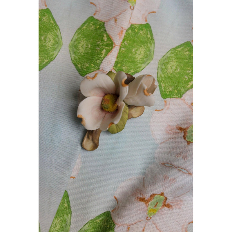 Flowering Dogwoods Lumbar Pillow Cover & Insert, Light Blue