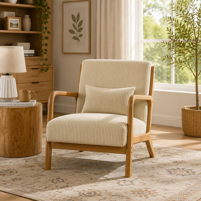 Fauteuil en velours côtelé Corduroy