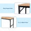 Établi 48 po pour le garage, fonction pratique réglable, bois d'hévéa, roues en métal, capacité de 2000 lb, établi ergonomique pour garage méritoire, options de hauteur, ajustement