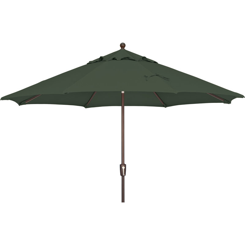 Parasol de marché Laonceston, Toile Sunbrella® vert forêt, Bronze