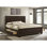 Organic Style Storage Panel Bed with Recessed Headboard