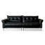 Canapé modulaire noir en similicuir-1954335065
