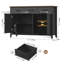 Buffet de style moderne 47,2 po Zosia avec armoires de rangement avec tablettes réglables et trois tiroirs-548476026