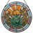 Desert Sunlight Stained Glass Window Panel，7.8H-1609631699