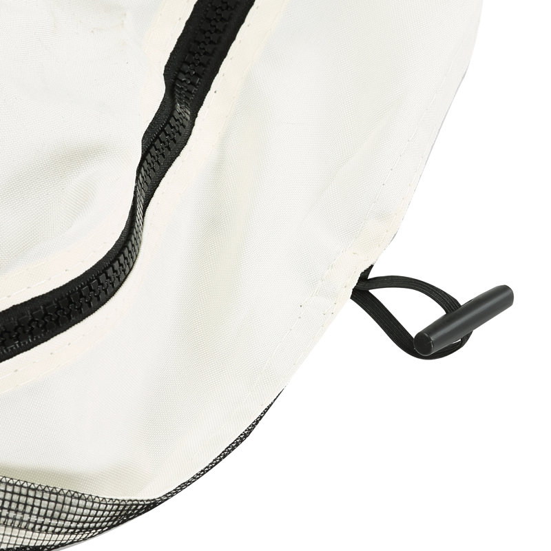 Remplacement de la paroi latérale du filet 12 pi X 12 pi, crème, pour le patio extérieur et les structures de la canopée Remplacement crème avec parois latérales à fermeture à glissière
